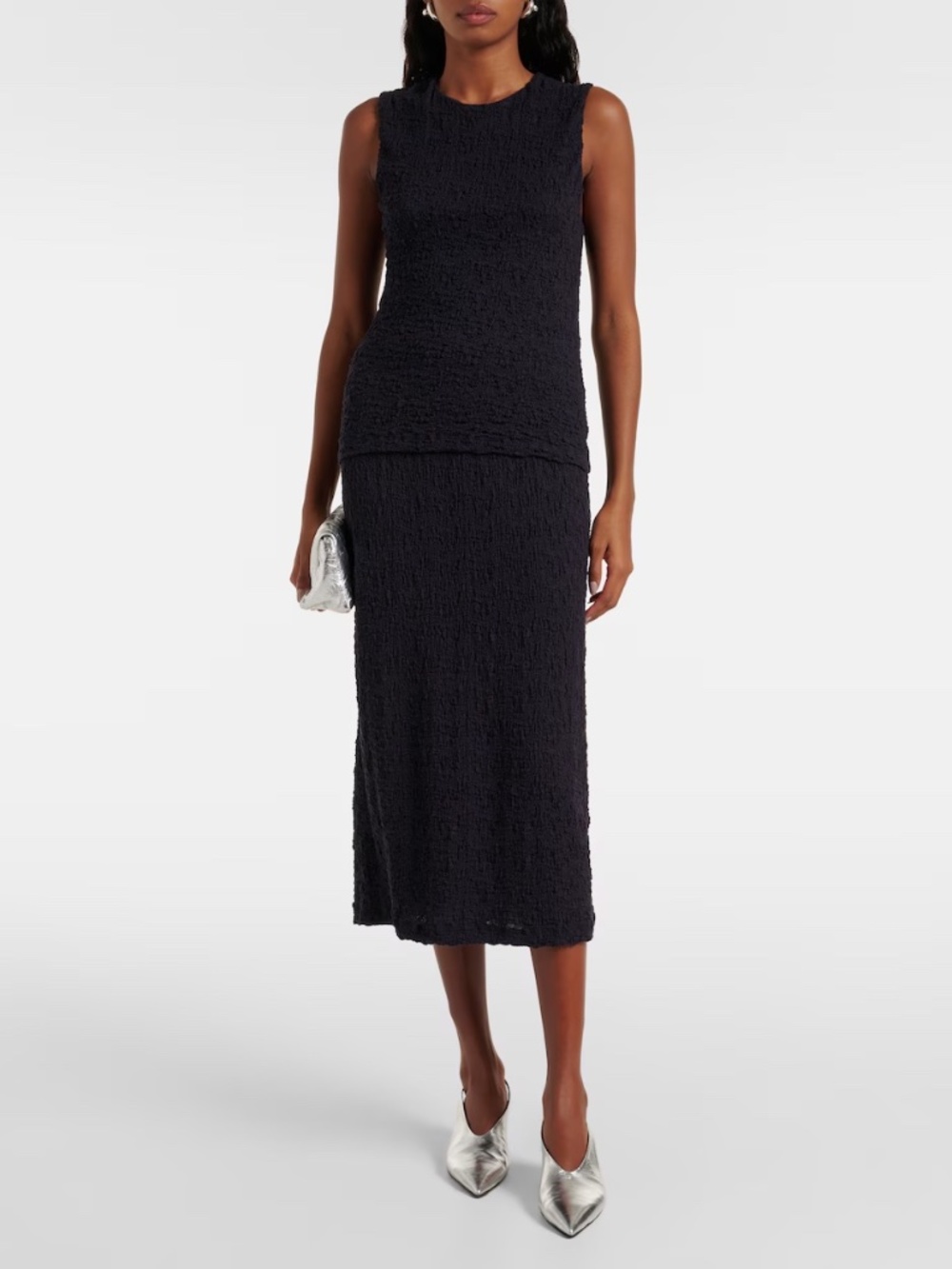 Vince Smocked Black Skirt